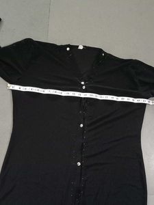 Black Button-Down Dress