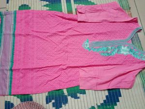 Pink Embroidered Kurta Set