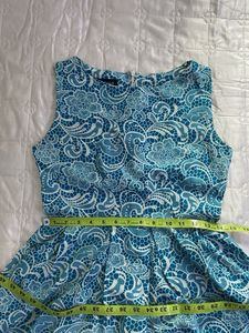 Blue Floral Dress bust 32(slightly stretchy)