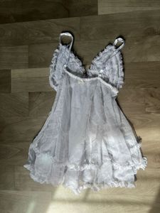 White Ruffle Top