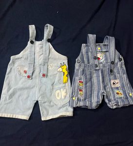 Cute Baby  2 Dungree Set