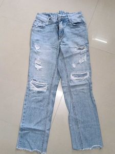 Ripped Light Wash Jeans