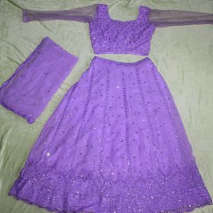 Purple Lehenga Choli Set