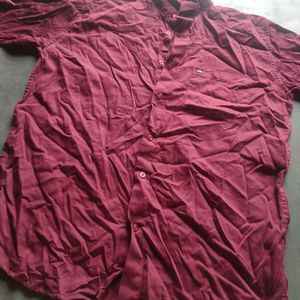 Burgundy Casual Shirt