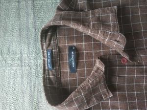 Highlander Brown White Check Shirt