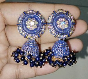 Blue Jhumka Earrings