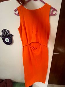Ginger by Lifestyle Orange Bodycon Dress - New
