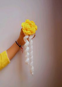 Handmade Crochet Rose Hairclip