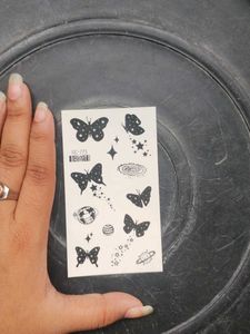 Temporary tattoo- Black butterflys and Cosmic