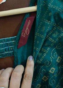 Bottle Green Kurti.