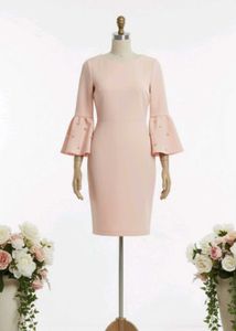 🌺SHEIN Peach Pearl Bell Sleeve Dress🌺