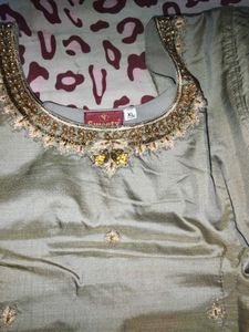Elegant Gray Anarkali Suit Set