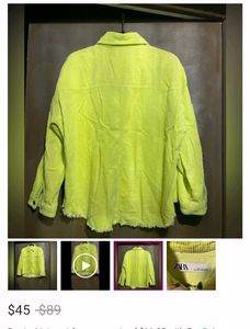 zara Yellow Corduroy Shirt
