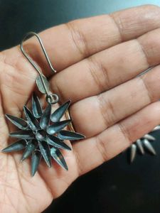 Vintage Tribal Earrings In Pure Silver