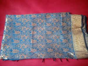 Peacock Blue Silk Saree..looks Beautiful .