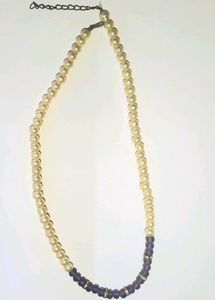 White And Purple Pearls Neckles