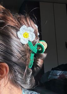 Crochet Flower Hair Clips - Set of 3