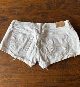 Abercrombie White Denim Shorts