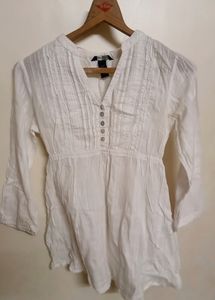 White Colour Short Kurti/Top