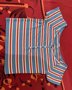 Striped Button-Up Top
