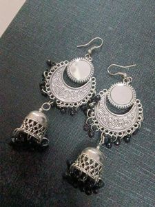 Silver Tone Fashion Earrings