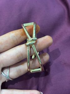 ANTI-TARNISH Gold Bow Bangle Bracelet