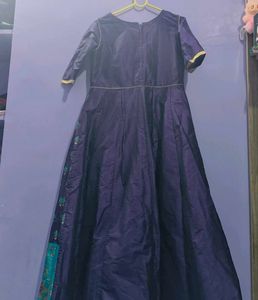 Elegant purple Floral Anarkali Dress