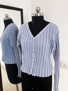 Light Blue Knit Top