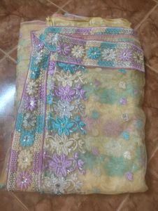 FESTIVE NET SAREE