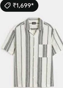 H&amp;M Regular Fit Linen Blend Shirt