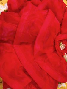 Red party wear frock