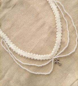 Double Layer Cottage Core Choker With Metal Bow 🌷