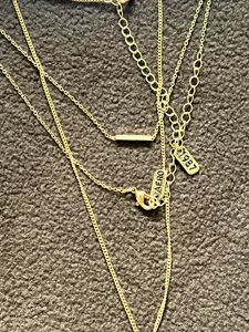 Double Chain Golden Necklace With Feature