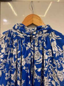 Blue Floral Mini Dress
