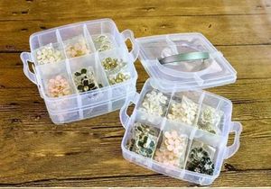 3 Layers 18 Grid Plastic Transparent Storage Box