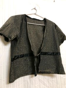 Olive Solid Open Front Shrug
