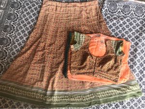Lehanga Odani &amp; Blouse 💚🧡
