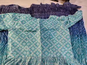 Elegant Blue Printed Dress