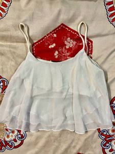 White crop top