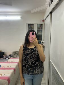 Floral Print Layered Top