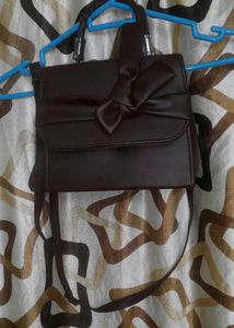 Brown Bow Mini Bag