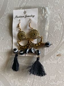 Boho Antique Gold Dangling Earrings with Tassels