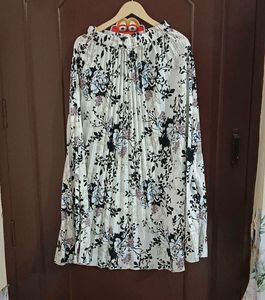 White Printed Skirt
