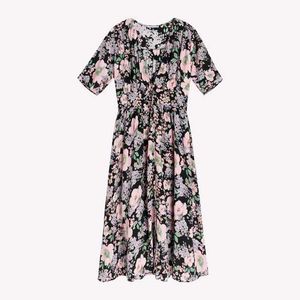Turkish Brand Black Floral Dress