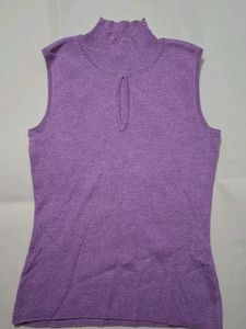 Sleeveless Turtleneck Top