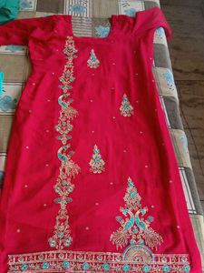 Pink Embroidered Kurta Salwar Suit