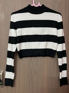 SHEIN brandedStriped Cropped woollen top size M