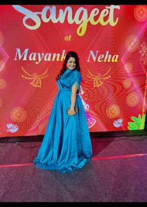 Elegant Teal Ethnic Gown