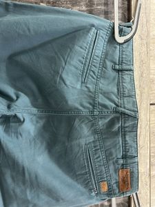 Roadster Men Teal Blue Slim Fit Solid Chinos