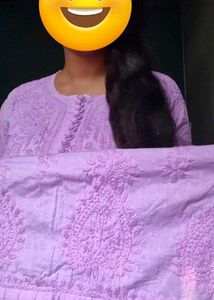 Lavender Chikankari Kurta